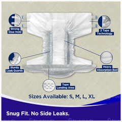 Friends Easy Medium Adult Diapers 10