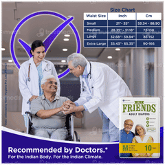 Friends Easy Medium Adult Diapers 10