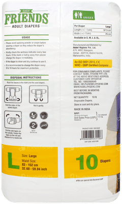 Friends Easy Large Adult Diapers 10