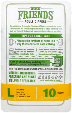 Friends Easy Large Adult Diapers 10