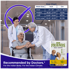 Friends Easy Large Adult Diapers 10