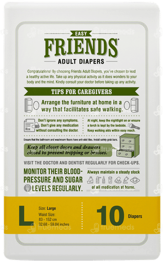 Friends Easy Large Adult Diapers 10