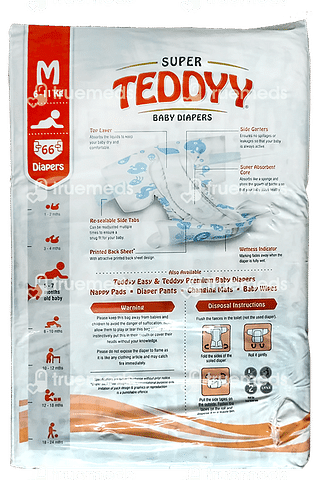 Teddyy Super Baby Medium Diaper 66