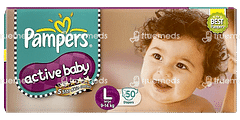 Pampers Active Baby Large 9 To 14kg Diaper 50