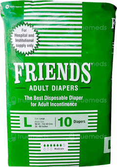 Friends For Hospital And Institutional Supply Large Adult Diapers 10