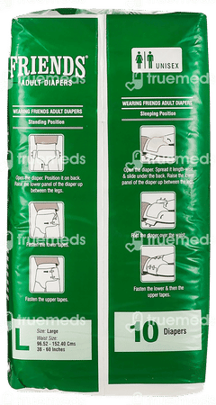 Friends For Hospital And Institutional Supply Large Adult Diapers 10