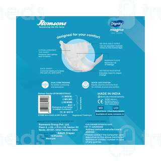Dignity Magna Medium Unisex Adult Diapers 10