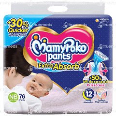 Mamypoko Extra Absorb Nb Upto 5kg Diaper Pants 76