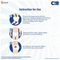Cir Xl 100-150cm Unisex Adult Diaper Pants 10
