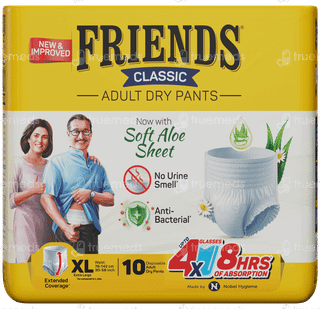 Friends Classic New & Improved Extra Large Adult Dry Pants 10
