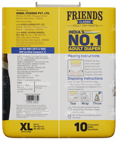 Friends Classic New & Improved Extra Large Adult Dry Pants 10