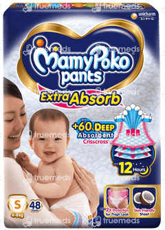 Mamypoko Extra Absorb S 4-8kg Diaper Pants 48 Mamypoko Extra Absorb S 4-8kg Diaper Pants 48