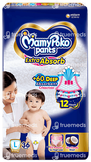 Mamypoko Extra Absorb Large 9 To 14kg Diaper Pants 36