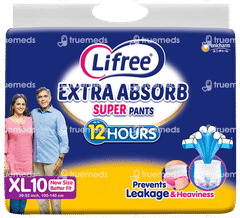 Lifree Extra Absorb Xl 100-140cm Adult Diaper Super Pants 10