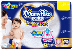 Mamypoko Extra Absorb L 9-14kg Diaper Pants 48+2 Free Mamypoko Extra Absorb L 9-14kg Diaper Pants 48+2 Free