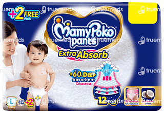 Mamypoko Pants Extra Absorb Large 9 To 14kg Diaper Pants 48+2 Pants Free