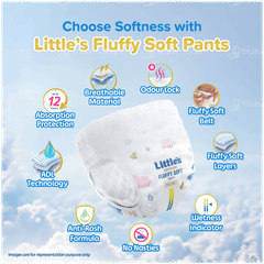 Littles Comfy Baby Large 9 To 14kg Cottonsoft Diaper Pants 30