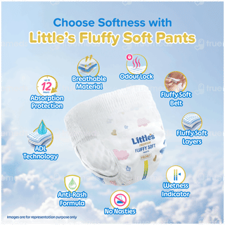 Littles Comfy Baby Large 9 To 14kg Cottonsoft Diaper Pants 30