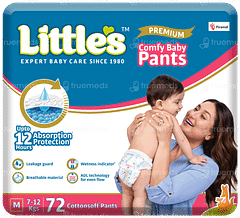 Little's Premium Comfy Baby M 7-12kgs Cottonsoft Pants 72