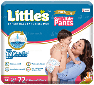 Little's Premium Comfy Baby M 7-12kgs Cottonsoft Pants 72