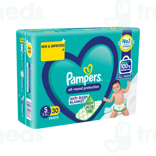 Pampers All Round Protection Anti Rash Blanket Lotion With Aloe Small 4 To 8kg Pants 30