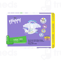 Bella Baby Happy Large 9 To 14kg Diapers 80