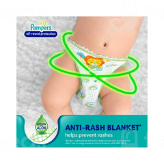 Pampers All Round Protection Anti Rash Blanket With Aloe Up To 5Kg New Baby Pants 34
