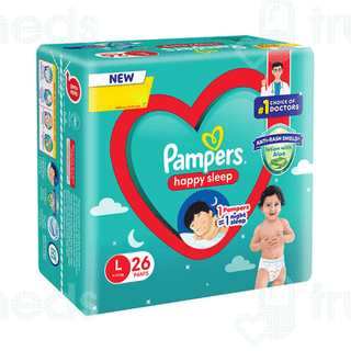 Pampers Happy Skin Anti Rash Lotion With Aloe Vera Large 9 To 14Kg Pants 26
