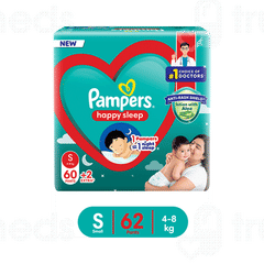 Pampers Happy Skin Anti Rash Lotion With Aloe Vera Small 4 To 8Kg Pants 60 + 2 Extra