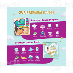 Pampers Active Baby Premium Taped Xl 12+kg Diapers 56