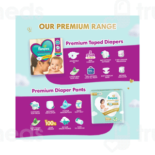 Pampers Active Baby Premium Taped Xl 12+kg Diapers 56