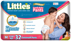 Little's Premium Comfy Baby M 7-12kgs Cottonsoft Pants 32