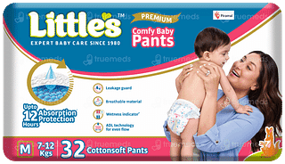 Little's Premium Comfy Baby M 7-12kgs Cottonsoft Pants 32