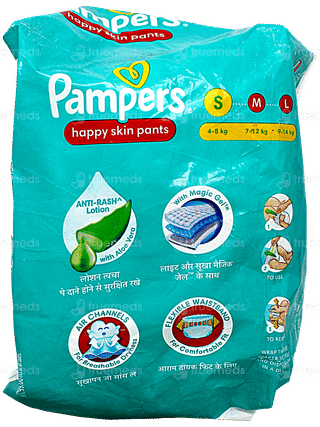 Pampers Anti Rash Lotion S 4 To 8Kg Happy Skin Pants 10