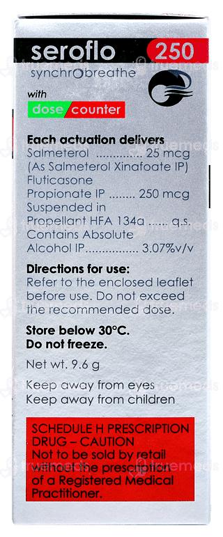 Seroflo Synchrobreathe 250 Inhaler 120mdi