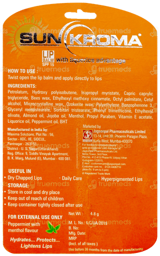 Sunkroma Spf 15 Lip Balm 4.8Gm