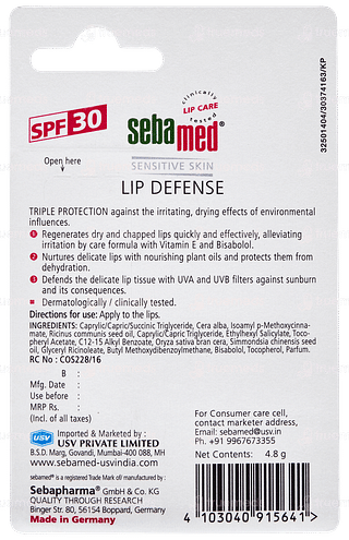 Sebamed Lip Defense Spf 30 Balm 4.8gm