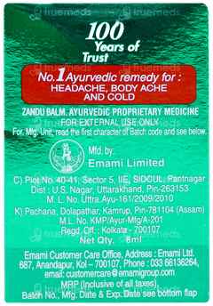 Zandu New Improved Balm 8Ml