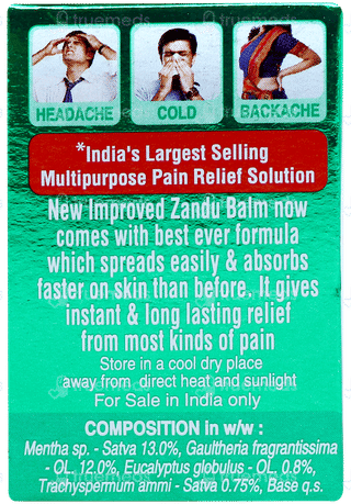 Zandu New Improved Balm 8Ml