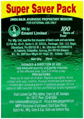 Zandu Balm 25Ml