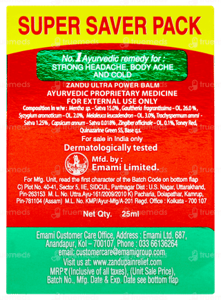 Zandu Ultra Power Balm 25ml