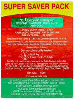 Zandu Ultra Power Balm 50ml