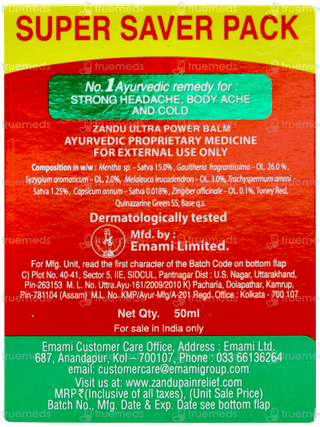 Zandu Ultra Power Balm 50ml