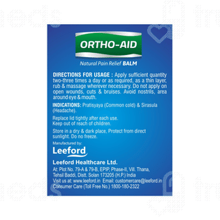 Ortho Aid Natural Pain Relief Balm 10 ML