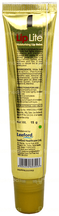 Liplite Spf 15 Mixed Fruit Moisturising Lip Balm 15gm