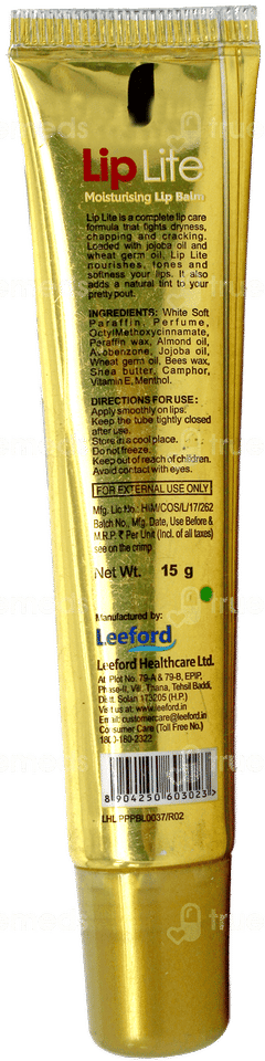 Liplite Spf 15 Mixed Fruit Moisturising Lip Balm 15Gm