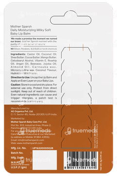 Mother Sparsh Daily Moisturizing Milky Soft Baby Lip Balm 4gm