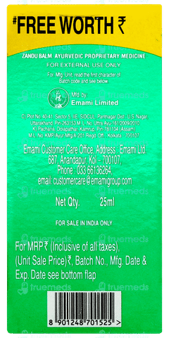 Zandu Balm 25ml With Kesh King Shampoo Free