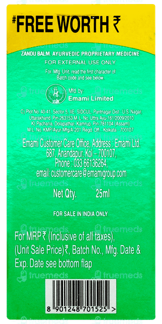 Zandu Balm 25ml With Kesh King Shampoo Free