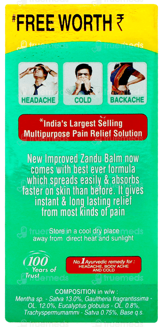 Zandu Balm 25ml With Kesh King Shampoo Free